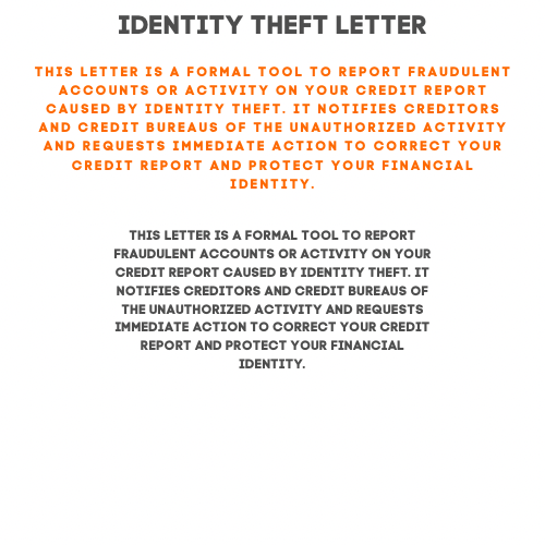 Identity Theft Letter