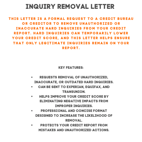 Inquiry Removal Letter