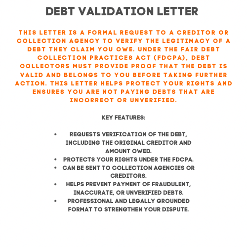 Debt Validation Letter