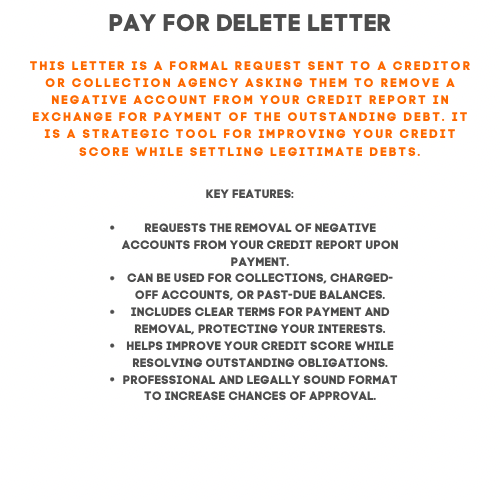 Pay For Delete Letter