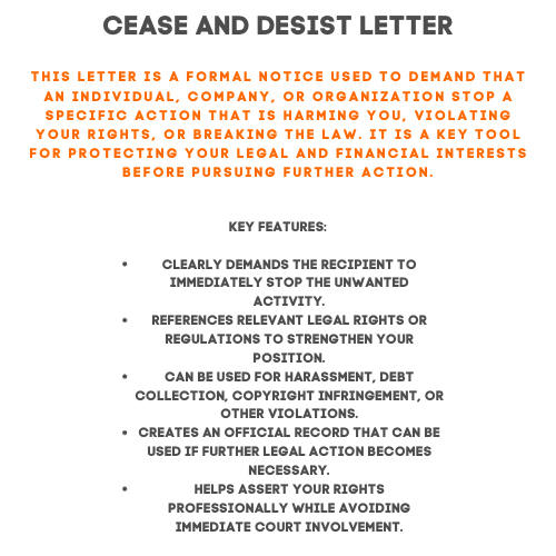 Cease and Desist Letter